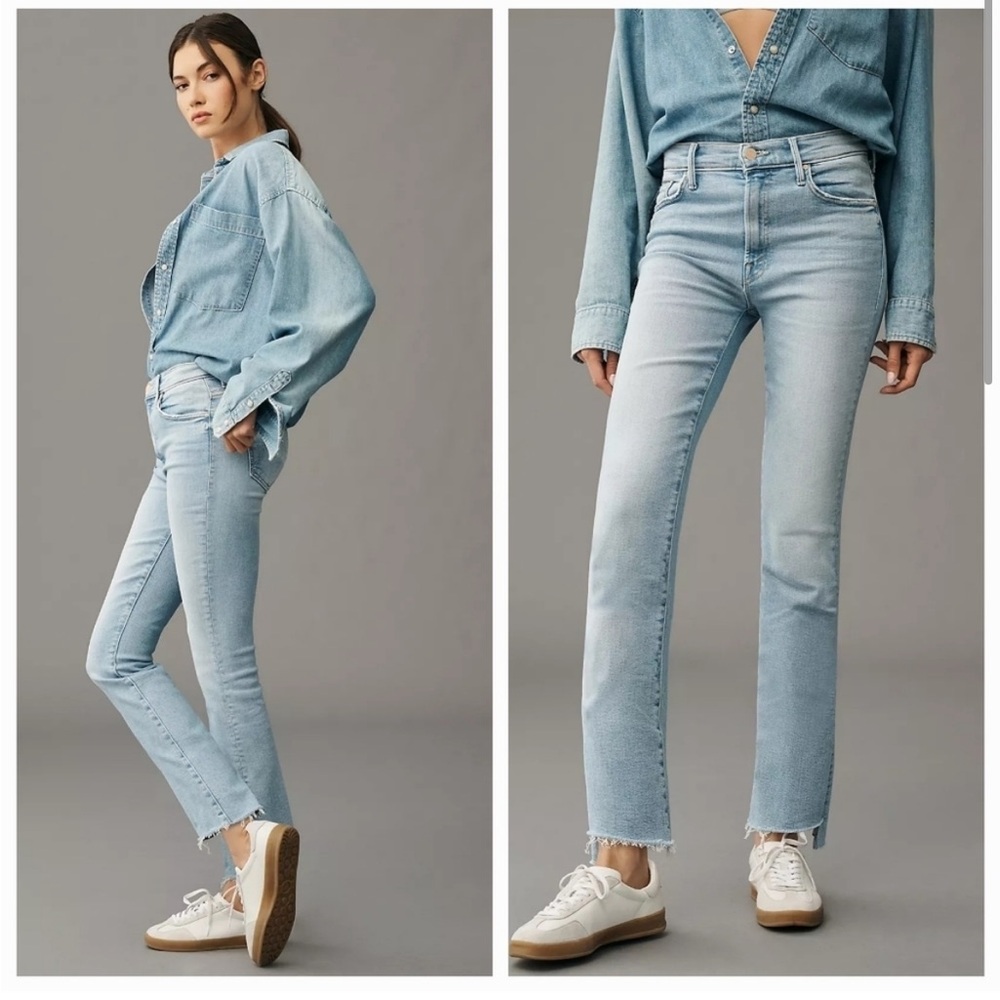NWT MOTHER The Insider Crop Step Frayed Jeans